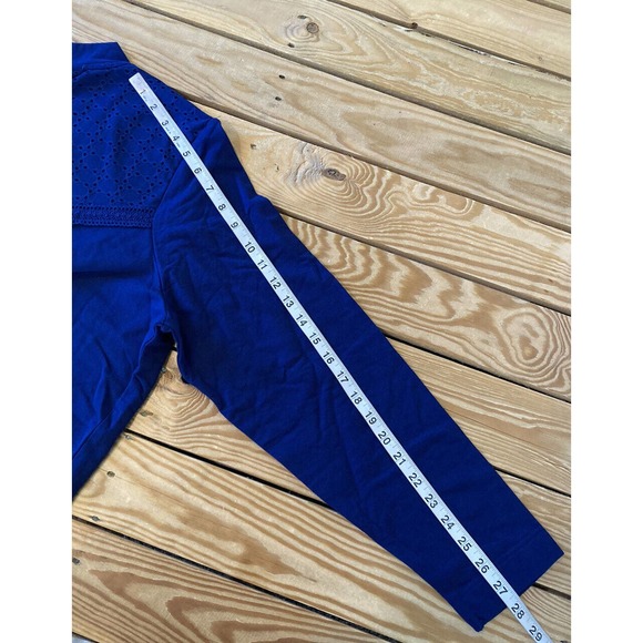 Isaac Mizrahi Live Open Front Cardigan Size XL Women’s Navy French Terry - Picture 8 of 8